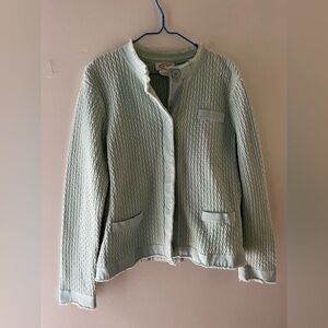 Talbots Textured Cardigan - Soft Mint
